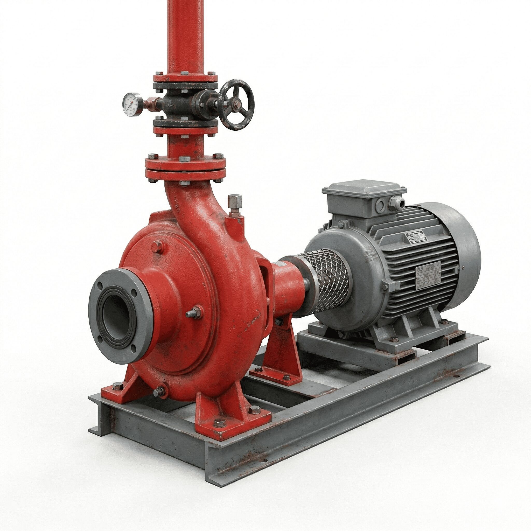 消防用渦巻ポンプの外観