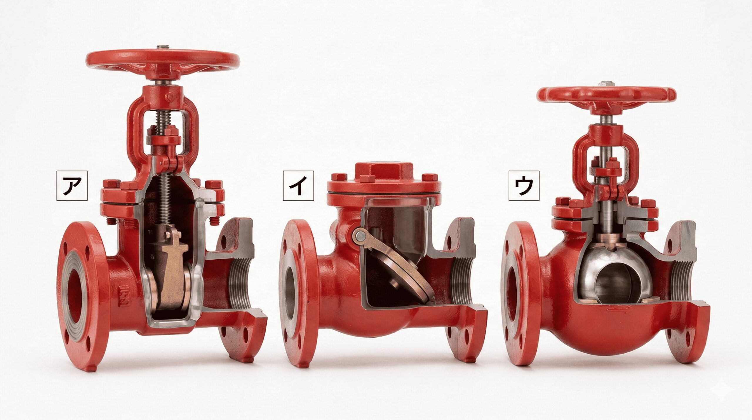 バルブ3種 ア・イ・ウ