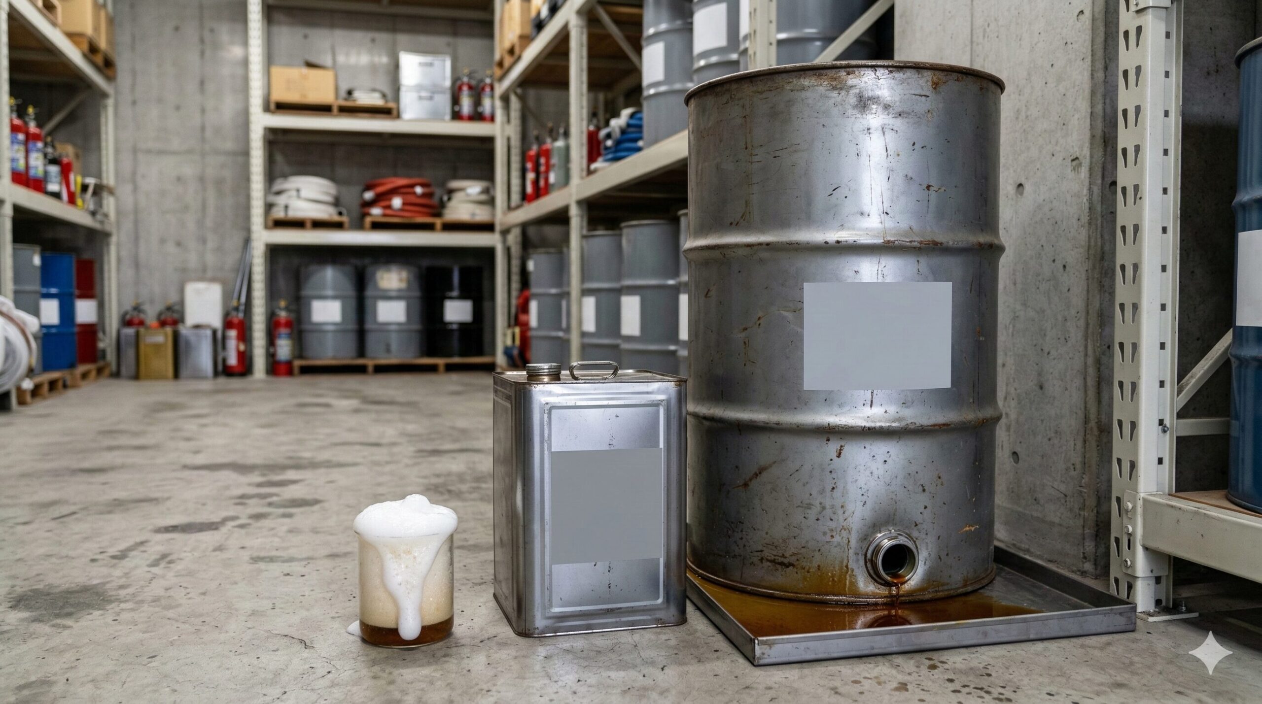 問33の写真：泡消火薬剤