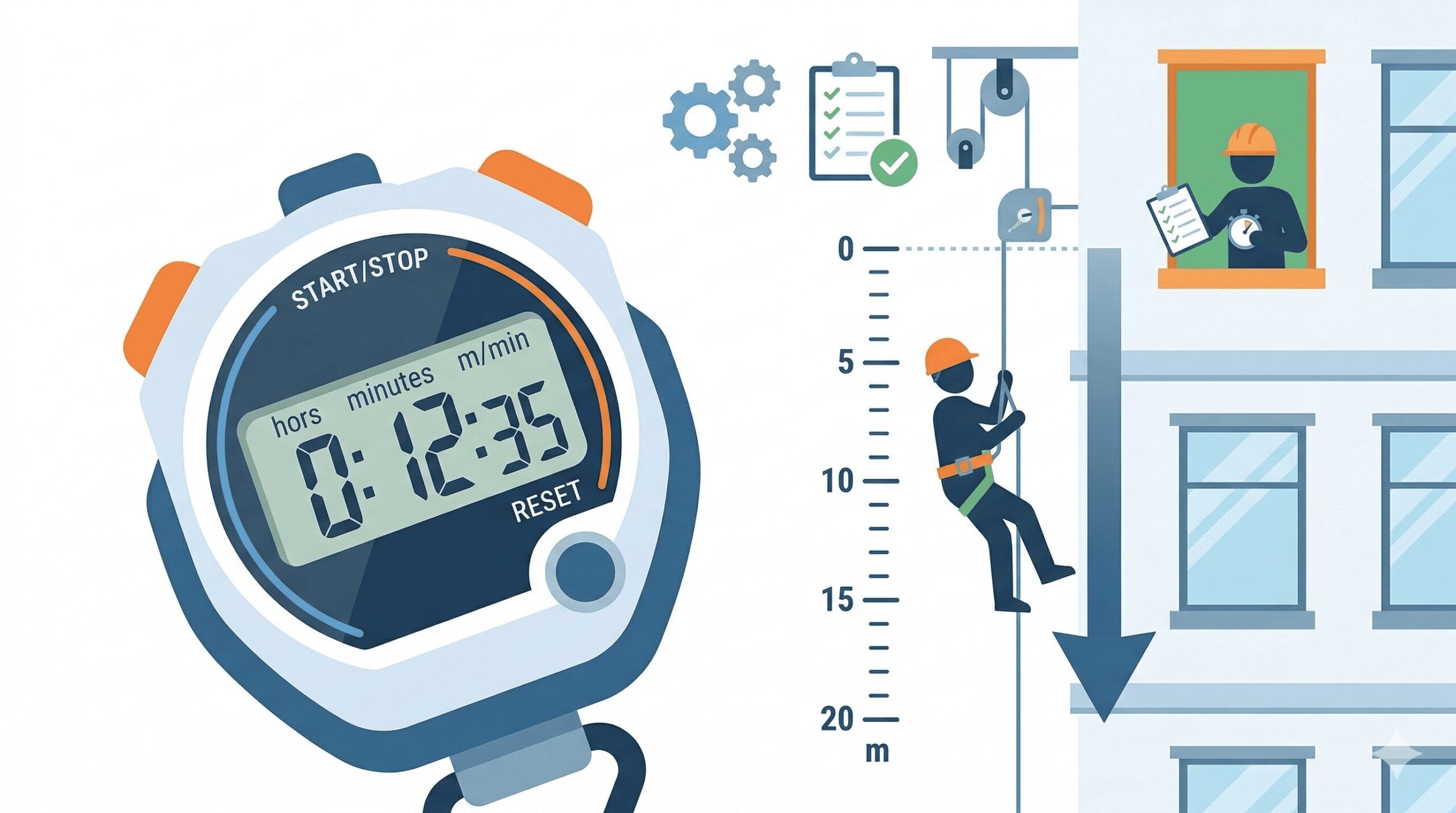 緩降機の降下速度試験