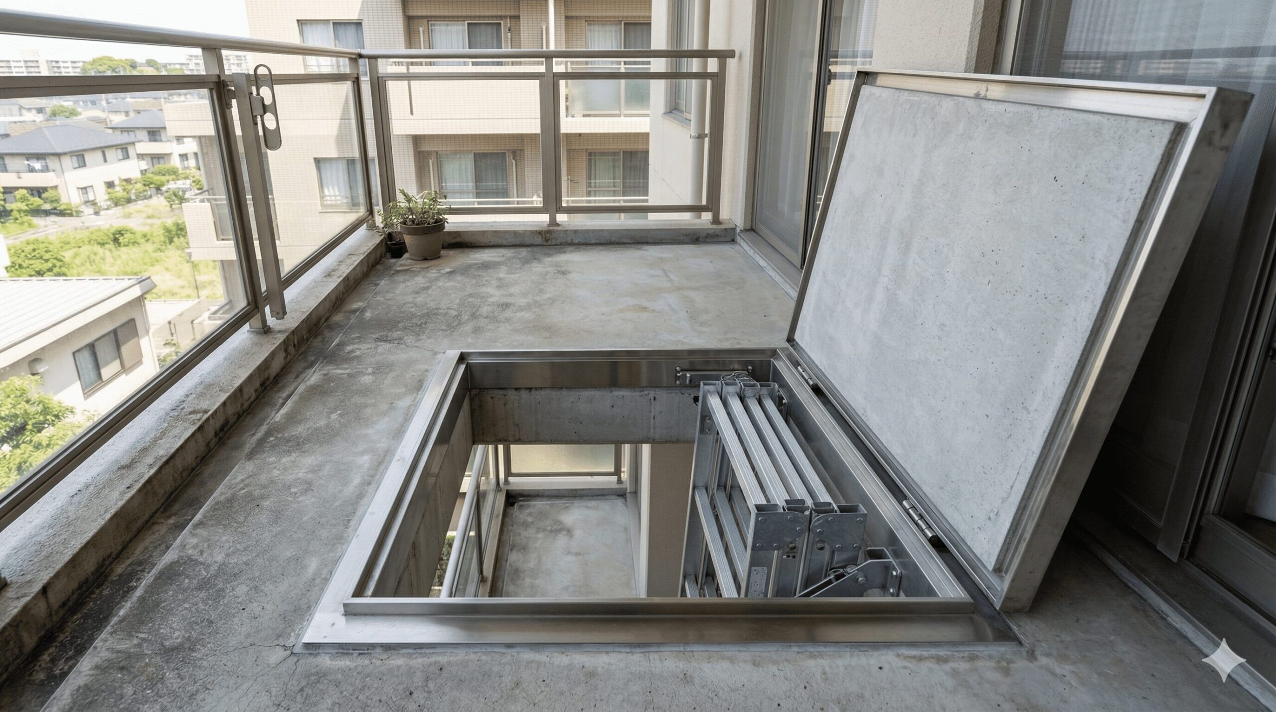 避難器具用ハッチ（バルコニー設置型）