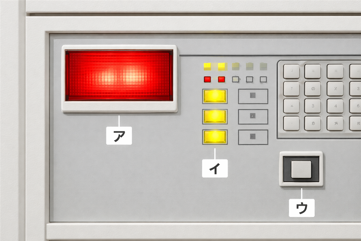 P型1級受信機の前面パネル